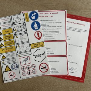 NOUVEAUTÉ 2025 – Pack complet – 27x Stickers homologation VASP + Consignes de sécurité + Consignes GAZ
