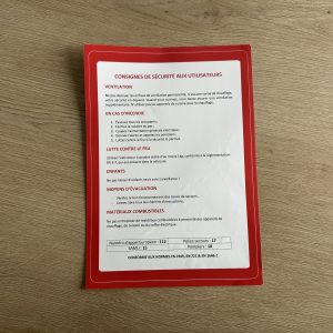 Sticker – Consignes de sécurité VASP